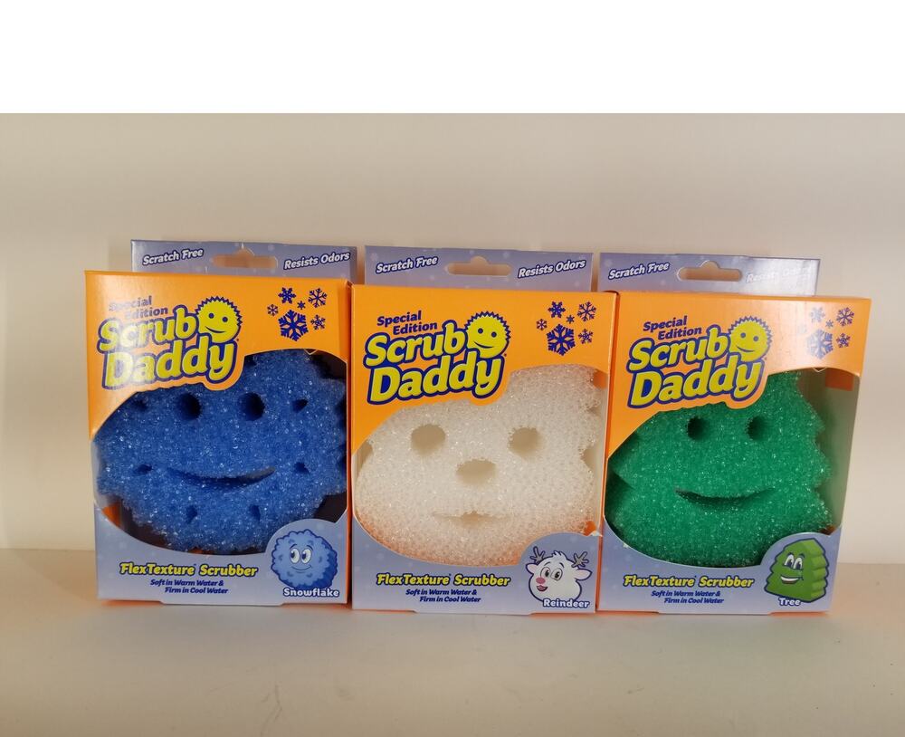 Scrub Daddy Special Edition Christmas Holiday Tree Snowflake Reindeer NIB 3
